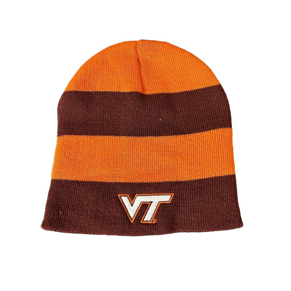 Virginia Tech Hokies Striped Knit Cap Snow Ski Beanie‎